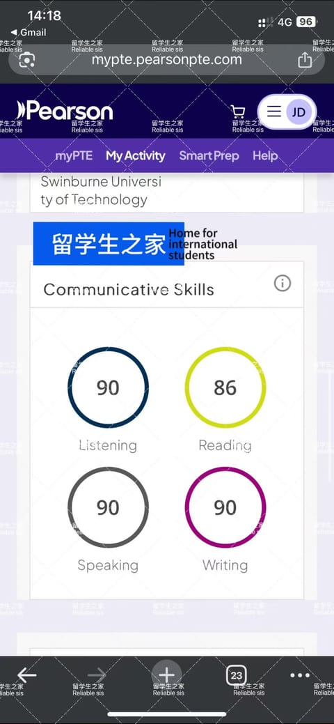 PTE基础30分，两周提升至85分的真实案例案例图片1
